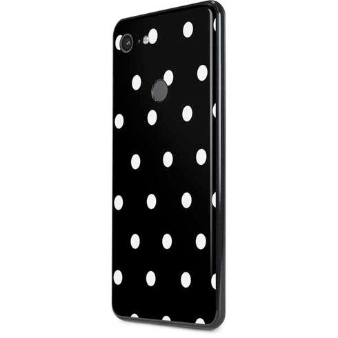 Black and White Polka Dots Google Pixel 3 XL Skin